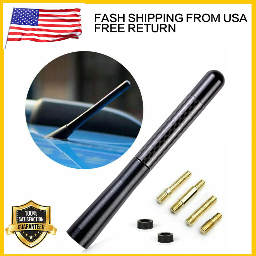 4.7" Carbon Fiber FM Radio Antenna for Universal Cars (Black)