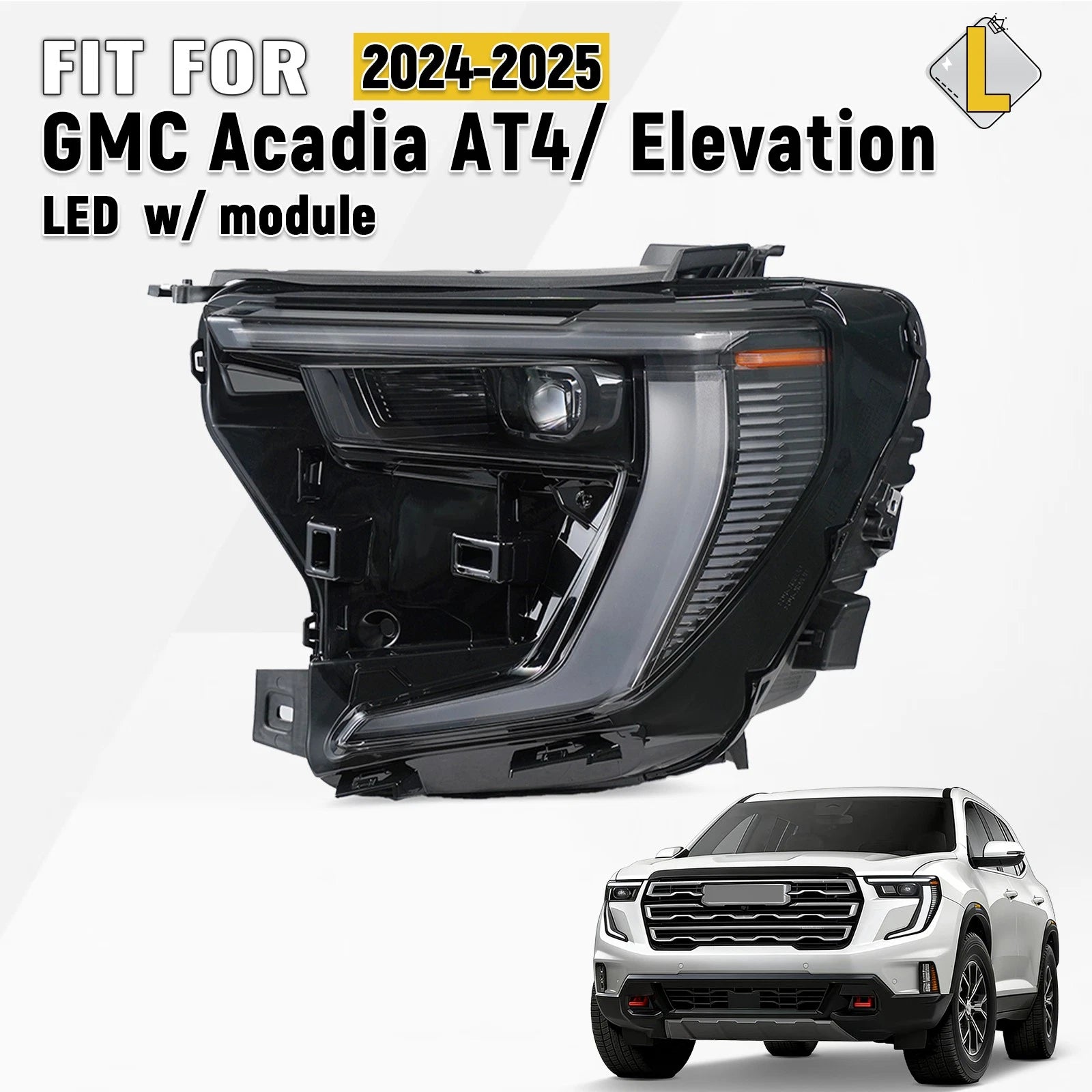 LED Headlight W/Module Left Driver Side for GMC Acadia (2024–2026)