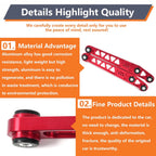 1 Pair Red Rear Lower Control Arm for Honda Civic EK (1996–2000)