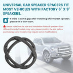 Set of 2 Beveled Speaker Mounting Brackets for Car Speaker 6x9 Inch