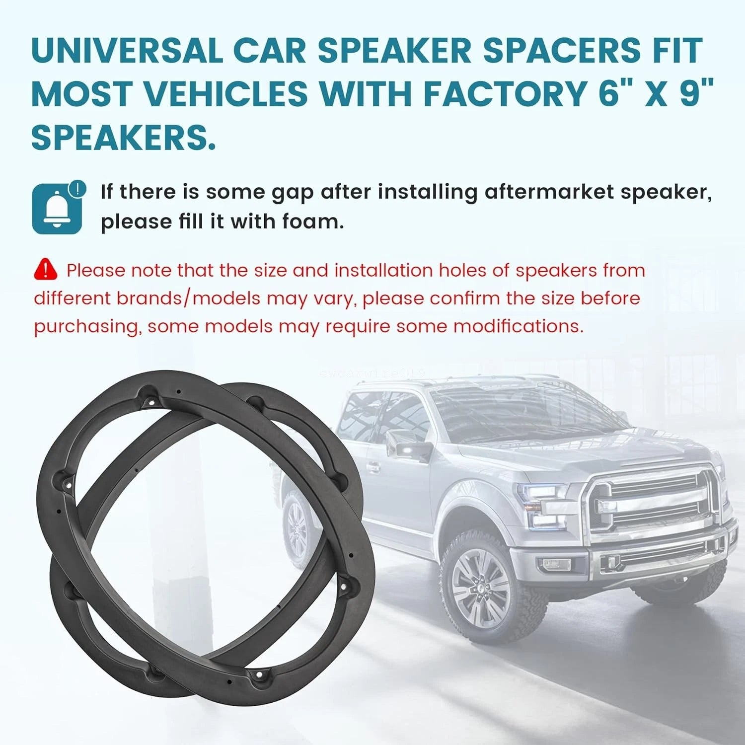 Set of 2 Beveled Speaker Mounting Brackets for Car Speaker 6x9 Inch