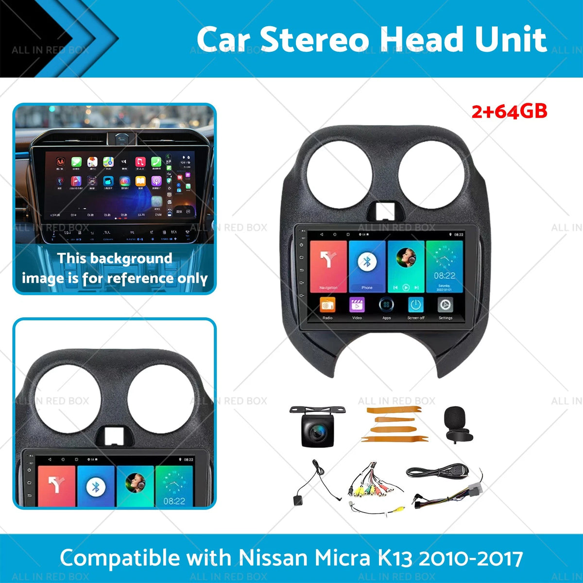 Car Stereo Head Unit for Nissan Micra K13 (2010–2017)