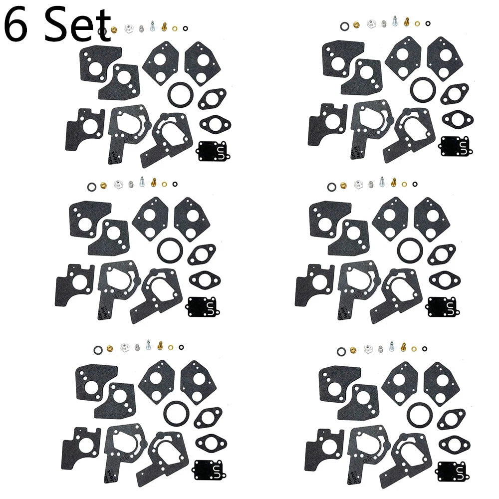 Set of 6 Carburetor Repair Kits for Briggs & Stratton (495606, 494624, 133200, 135200)