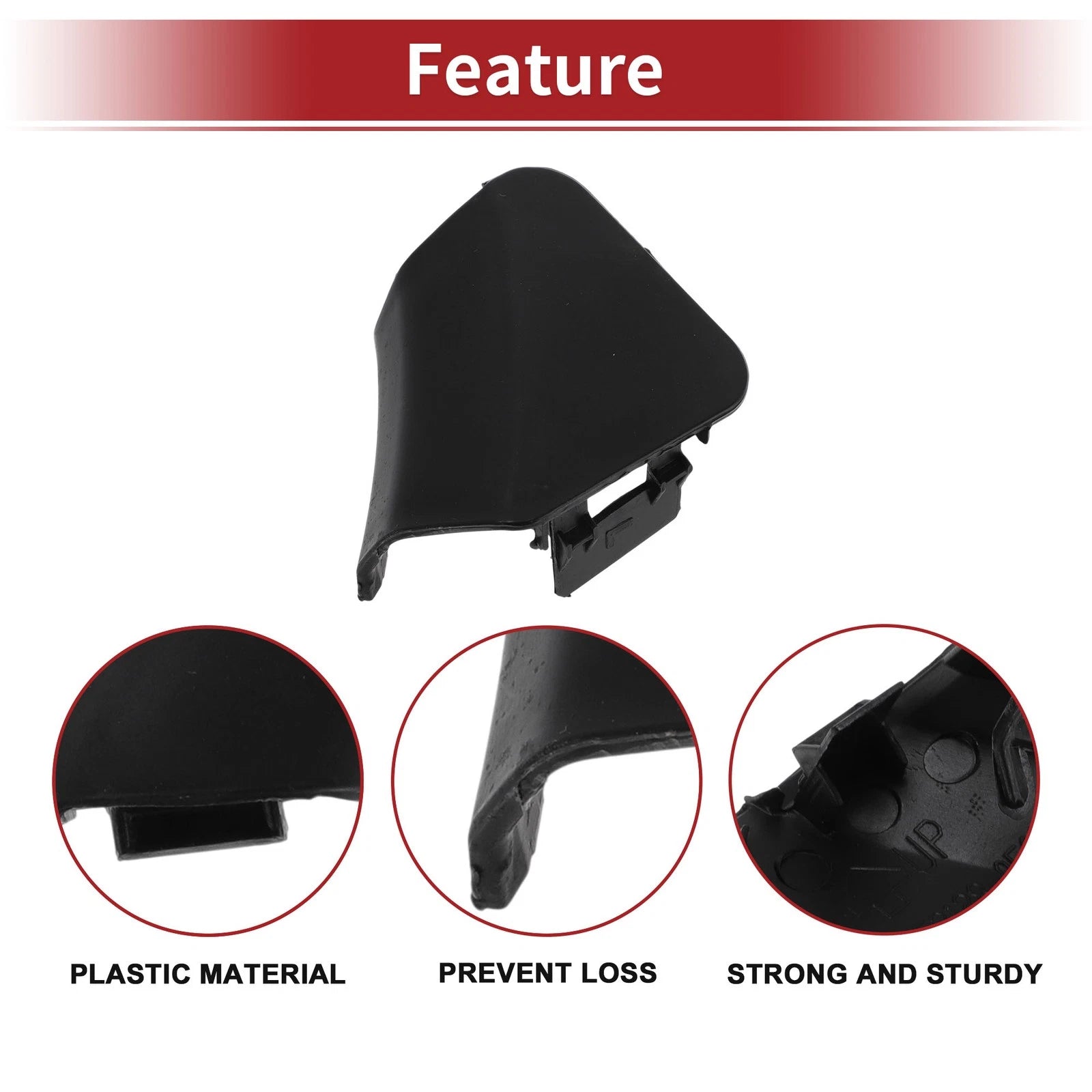 Tow Hook Cover Cap for Toyota Highlander (2014–2019) No. 521280E070 Black