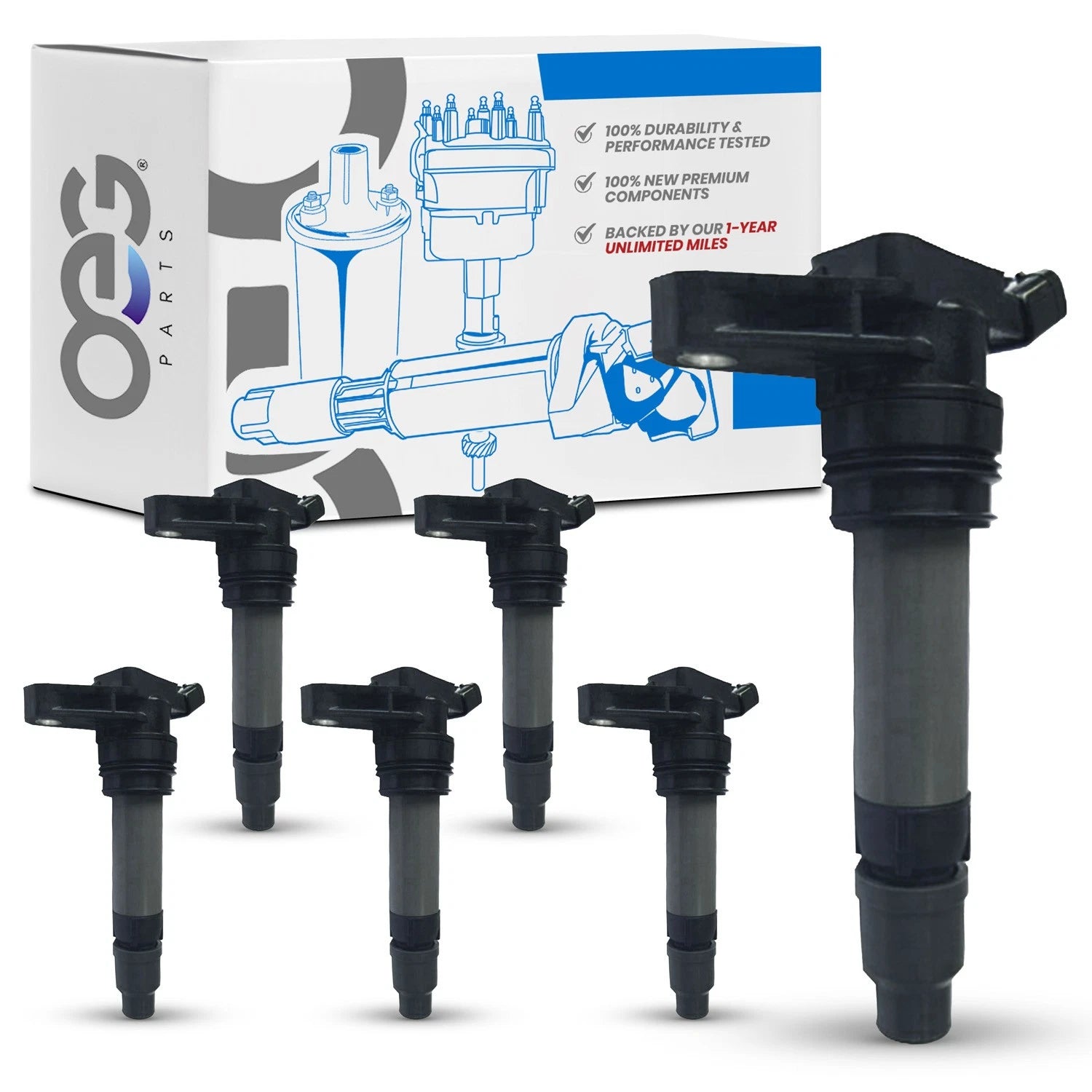 Set of 6 Ignition Coils for Volvo S80 XC90 (2007–2014)
