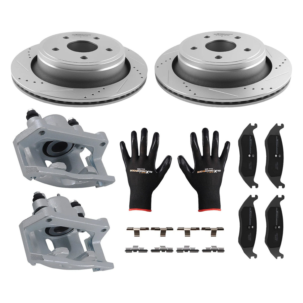 Rear Brake Rotor Caliper & Pad Kit for Dodge Durango/Ram 1500 (2004–2010)