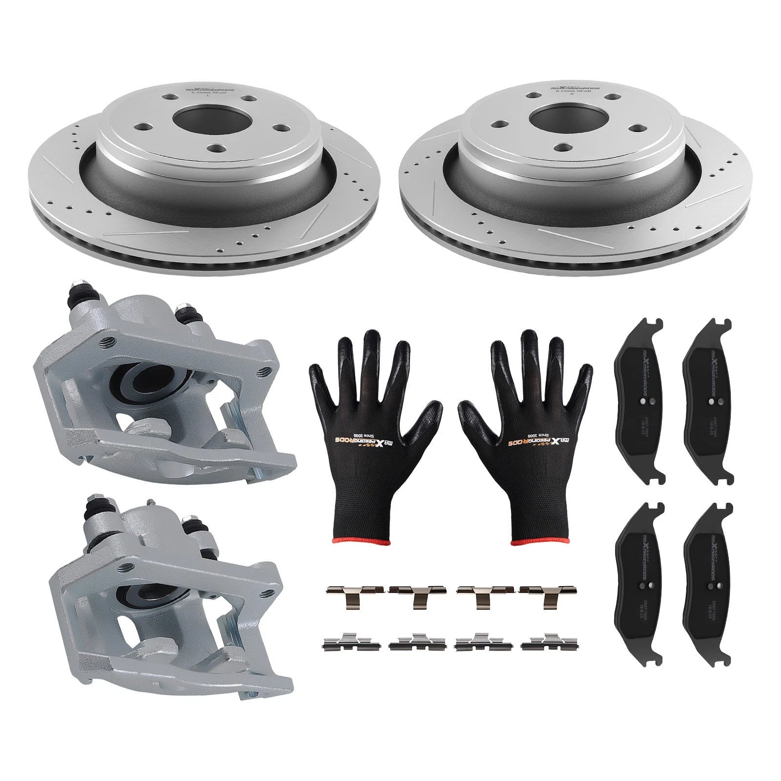 Rear Brake Rotor Caliper & Pad Kit for Dodge Durango/Ram 1500 (2004–2010)