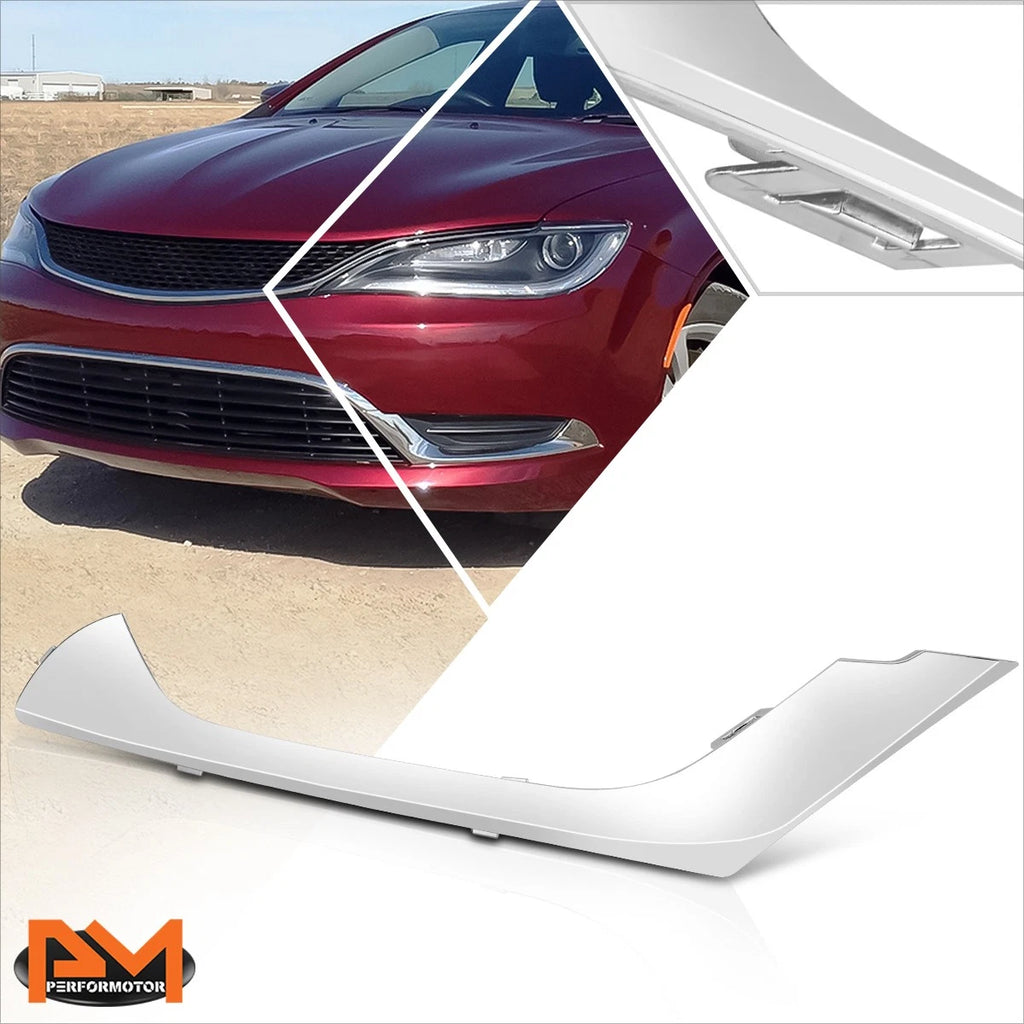Chrome Front Passenger Right Side Bumper Cover Molding for Chrysler 200 (2015–2017)