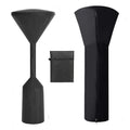 Waterproof Round Patio Heater Cover 89 Inch Tall Black Oxford Fabric