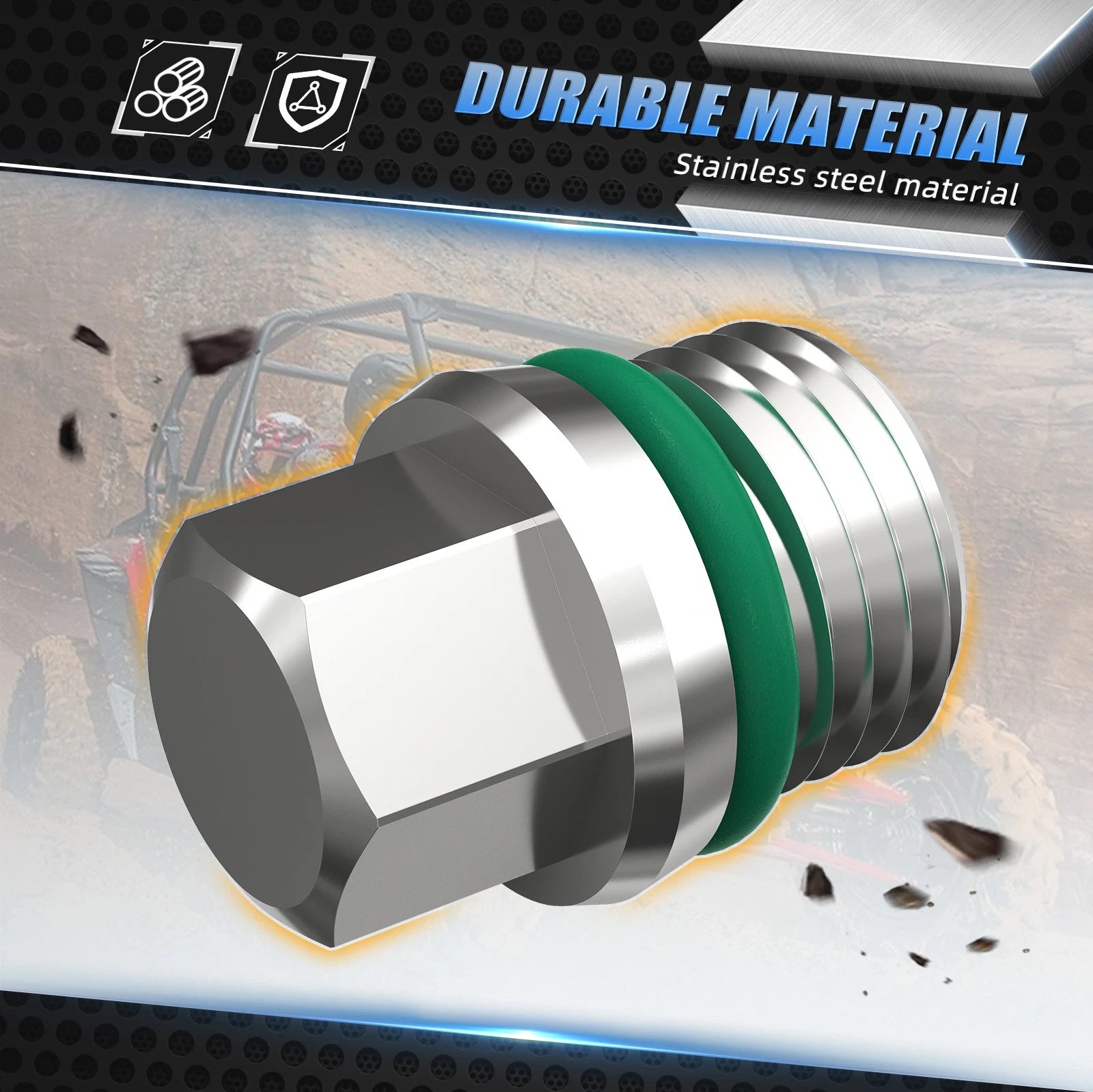 M10x1.0 Front Differential Oil Drain Plug for Can-Am Commander 700 1000R (2021–2023)