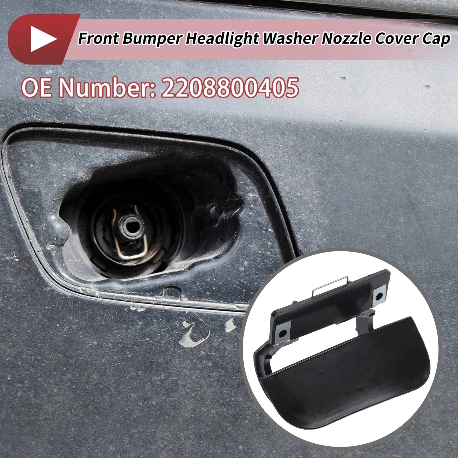Bumper Headlight Washer Nozzle Cover Cap for Mercedes-Benz S55 (2000–2006)
