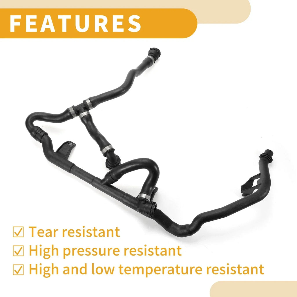 Heater Hose for BMW X1 E84 2.0L Rubber Black (2011-2017)