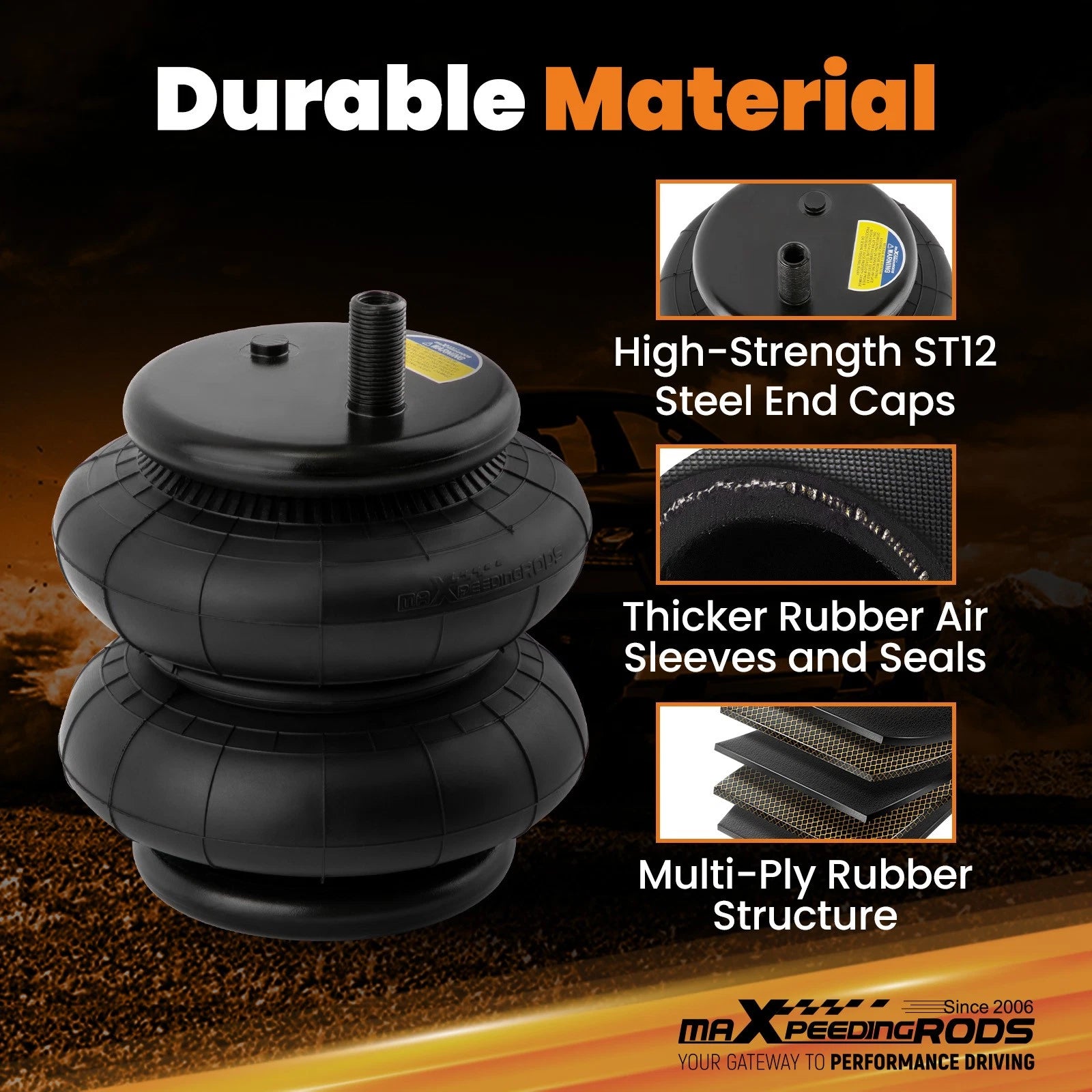 Air Suspension Kit + Dual-Path Wireless Compressor for F250 F350 (2011–2016)