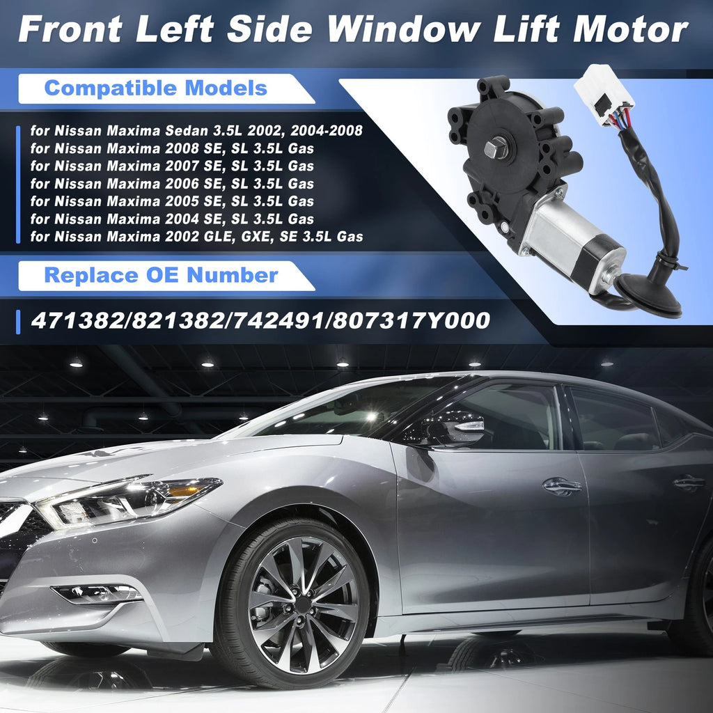Front Left Power Window Motor 807317Y000 for Nissan Maxima Sedan (2004–2008)