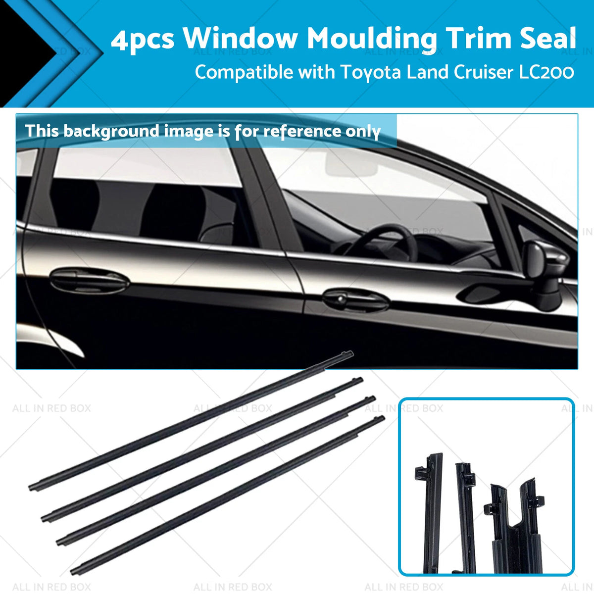 Window Seal Belt Weatherstrip for Toyota Land Cruiser LC200 (2008–2016)