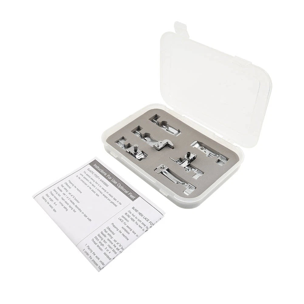 6 Pcs Overlock Presser Feet Kit for Juki Lock MO-50E MO-51E
