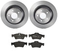 Brembo Rear Brake Kit with Low-Met Pads & Coated Disc Rotors for MB R230 SL500 (2004–2006)