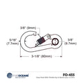 4X Snap Hook with Thimble Eye & Barrel Lock FO455-M4