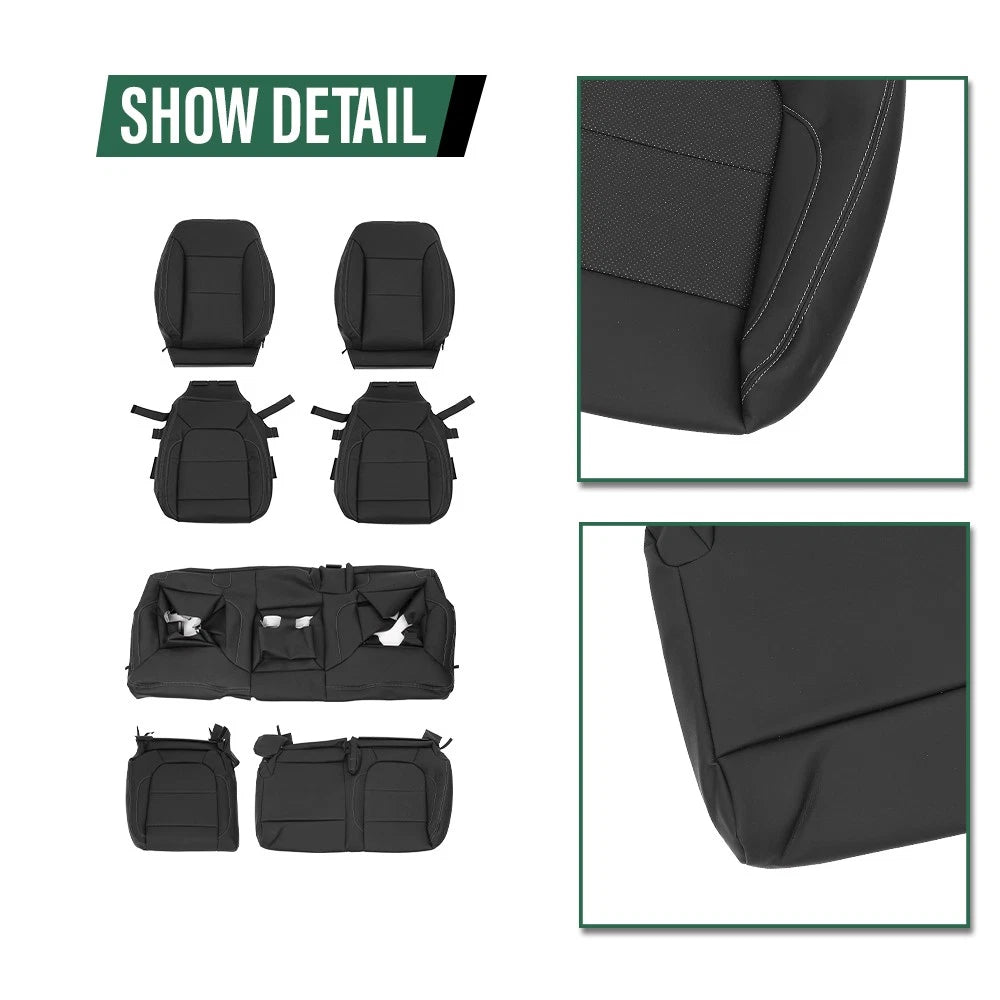 Set of 4 Seat Covers for Chevy Silverado LT/WT (2019–2021)