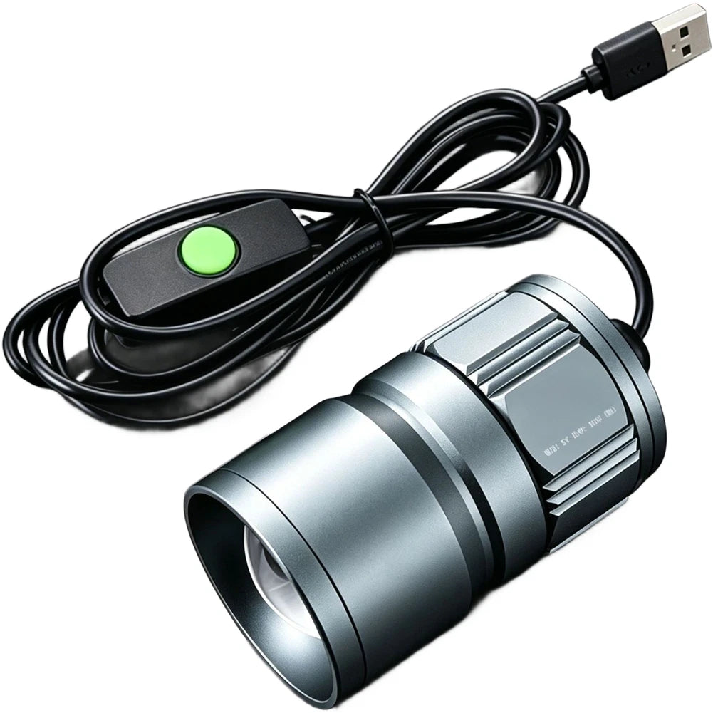 Adjustable Focus USB Fishing Headlamp 10W for Shore Boat (2023)