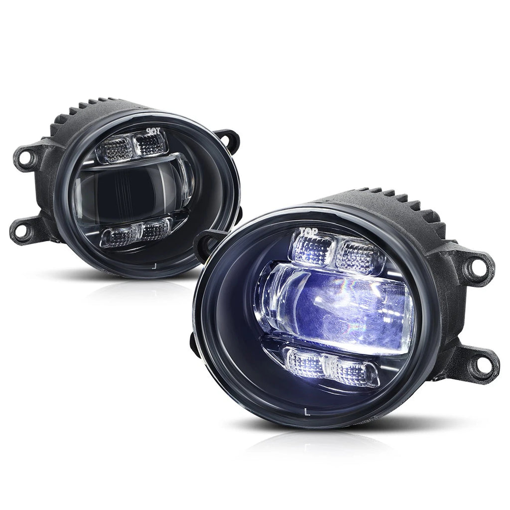 LED Clear Lens Projector Fog Lights for Camry/Corolla/4Runner/Rav4/Yaris (2007–2014)