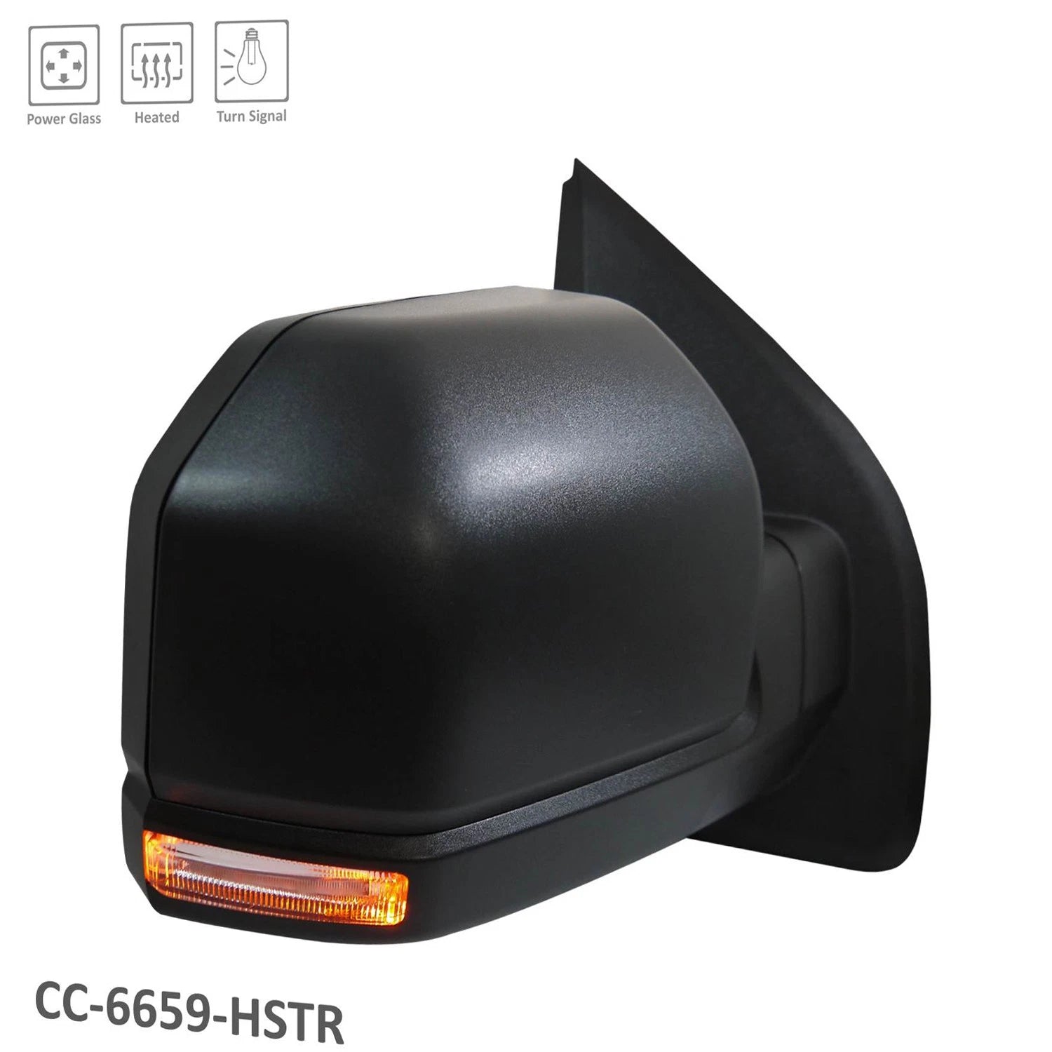 Replacement Passenger Side Power Door Mirror with Dual Heated Glass for Ford