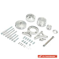 2X Aluminum Polished Pulley & Bracket Kit for Ford Foxbody 