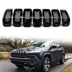 Front Grille Trim Black Insert for Jeep Cherokee (2014–2018) Honeycomb Mesh