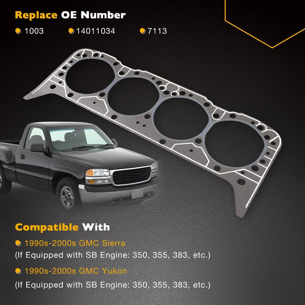 Cylinder Head Gasket for SBC Engines 350 355 383 406 (Gen 1 Gen 2)