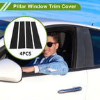 Set of 4 Pillar Window Trim for Dodge Ram (2009–2018) Black