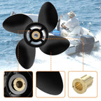 Set of 4 Blades 13 x 17 Outboard Prop for Mercury 40-140HP (15 Spline) NO.48-8M8026590