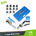 HVAC Hydraulic Swaging Tool Kit for Copper Tubing (3/8" to 1-5/8")