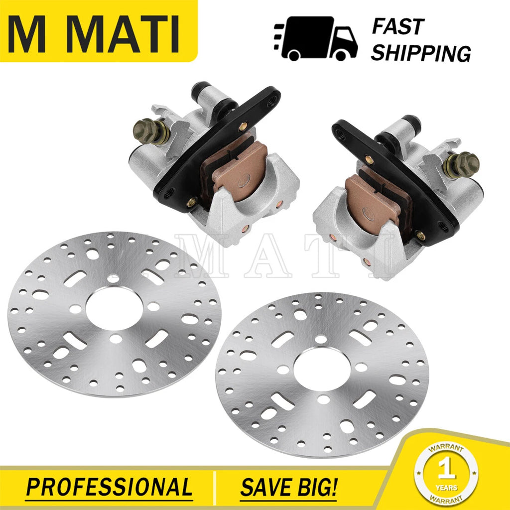 Front Brake Calipers & Disc Rotors for Yamaha YFM350 Wolverine 350 (1995–2006)