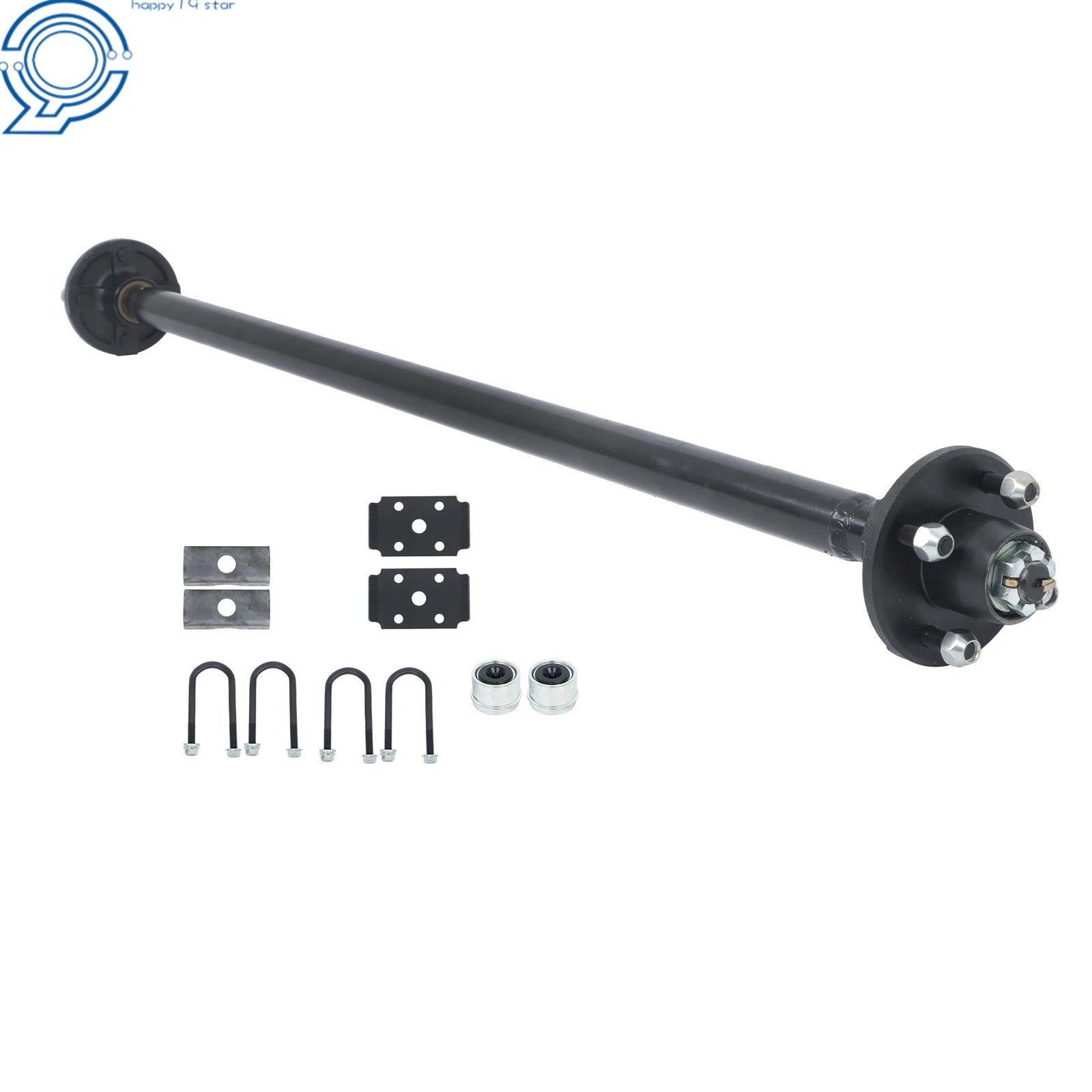 Trailer Axle 4 Lug 54" Hub Face Pitch with U-Bolt Kit for Trailer (2000)