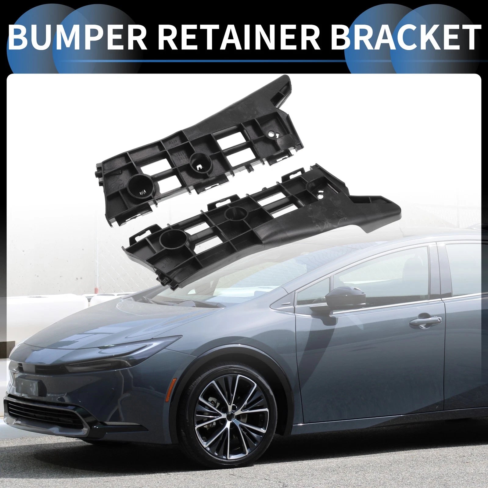 1 Pair Front Bumper Retainer Bracket No. 5211547020 for Toyota Prius (2010–2015)
