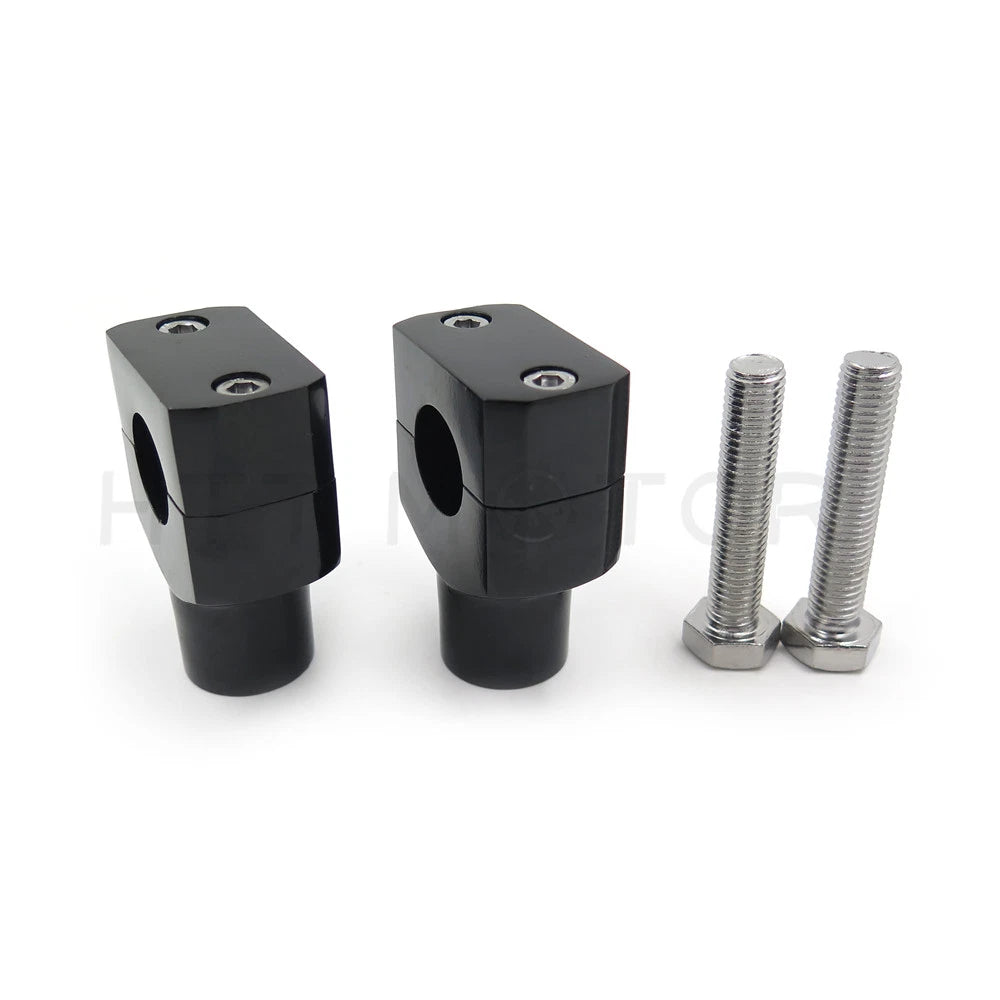 Handlebar Riser Clamp for Motorcycle (Universal, 7/8" 22mm, Black)