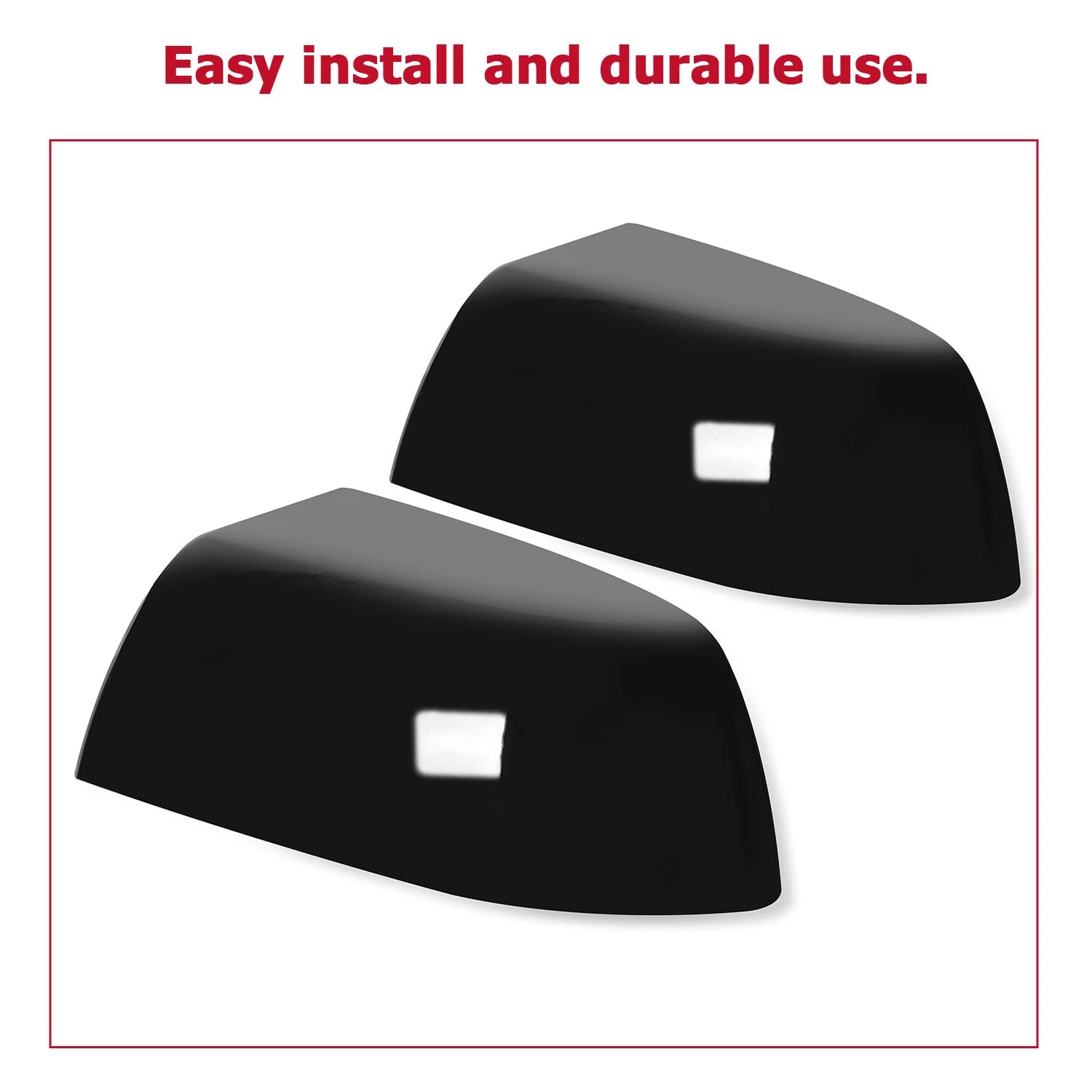 Gloss Black Side Mirror Cover Caps for Toyota Tundra Sequoia (2007-2019)