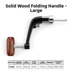 Folding Crank Handle for Fishing Reels (Black)