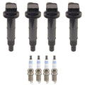 Set of 4 Ignition Coils & Spark Plugs for Toyota Camry RAV4 Solara (L4)