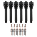 Set of 6 Ignition Coils & NGK Ruthenium HX Spark Plugs for Dodge Avenger (2008–2014)
