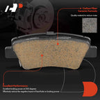 Set of 4 Rear Ceramic Brake Pads for Hyundai Sonata (2016–2019) Kia Soul Optima