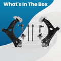 8pc Front Lower Control Arms, Ball Joints, Tie Rods for Audi A3 (2006–2013)