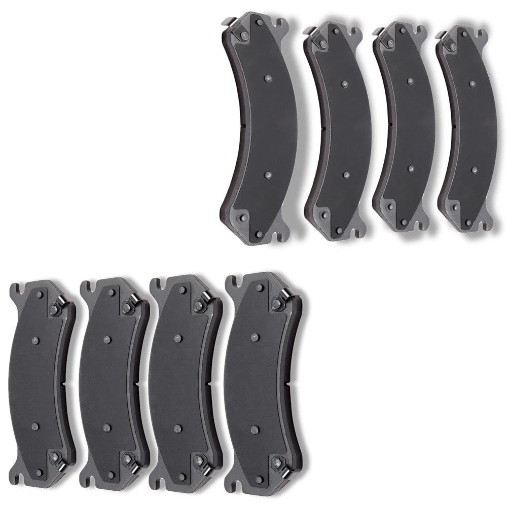 Set of 8 Brake Pads for Chevy Silverado 2500 HD (2001–2010)