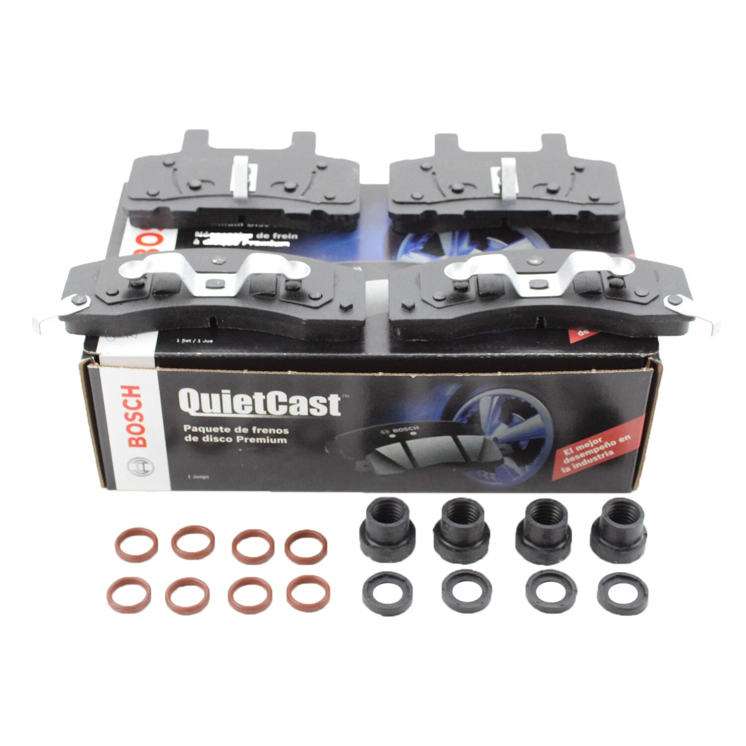 Bosch QuietCast Front Ceramic Brake Pads for Chevrolet Dodge GMC (2010–2023)