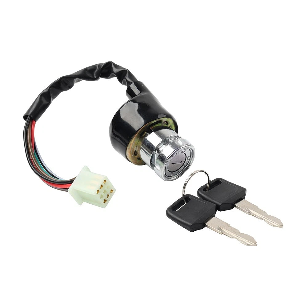 6 Pin Ignition Barrel Switch + 2 Key for Motorcycle Scooter Quad Dirt Bike