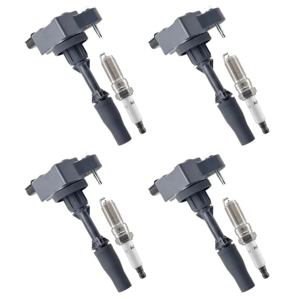 Set of 4 Ignition Coils + 4 Iridium Spark Plugs for Buick Regal GMC 2.0 (2014–2017) UF680