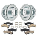 Front Rear Drilled Brake Pad Kit for Chevrolet Suburban 2500 6.0L (2010–2013)