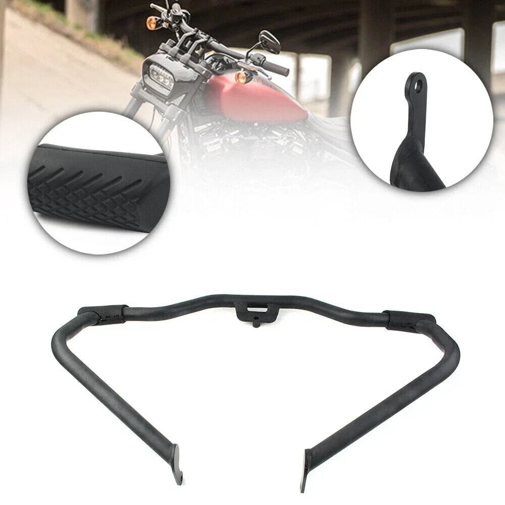 Black Engine Guard Highway Crash Bar for Harley Softail Fat Bob Deluxe (2018-2023)