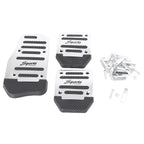 Anti-Slip Foot Rest Throttle Brake Clutch Pedal for Universal Manual Silver