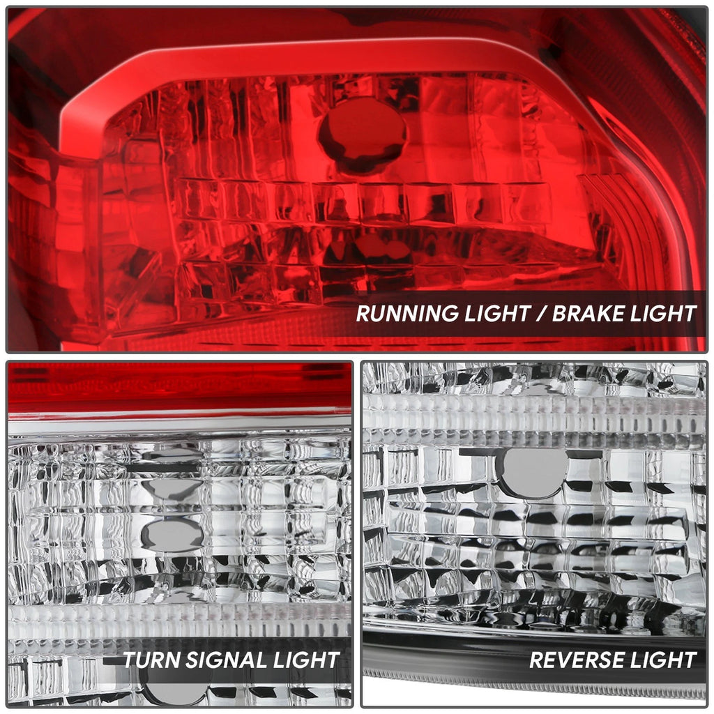 Chrome Red Driver Left Tail Light Assembly for Toyota 4Runner (2010–2013)